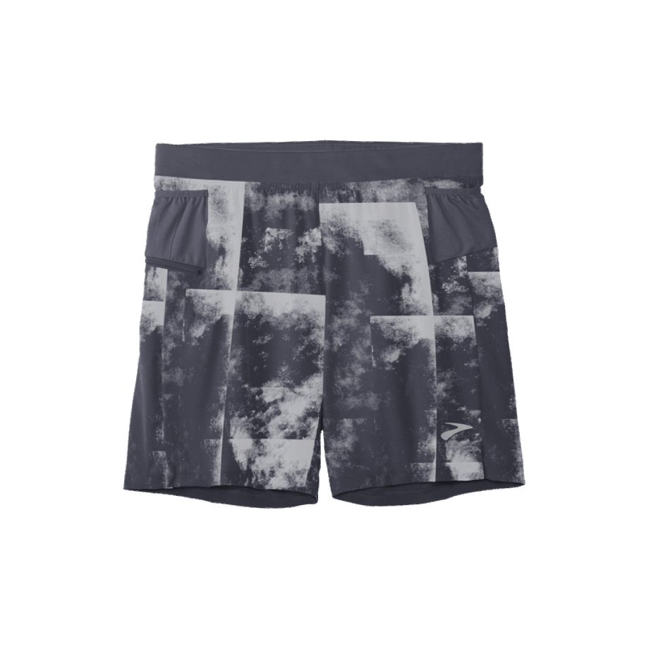 Brooks Sherpa 7" 2-in-1 Short Concrete Cloud Dye Print