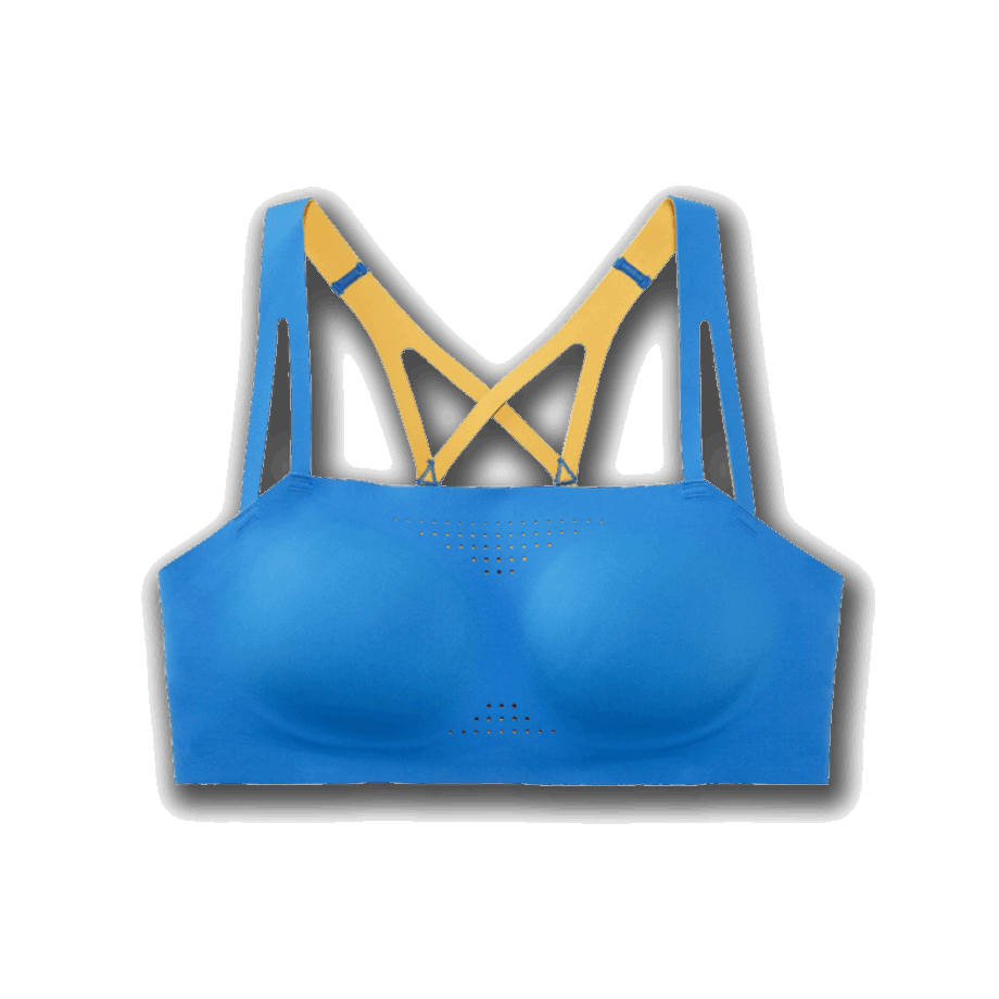 Sujetador Brooks Dare Crisscross Run Azul Bolt-saffron