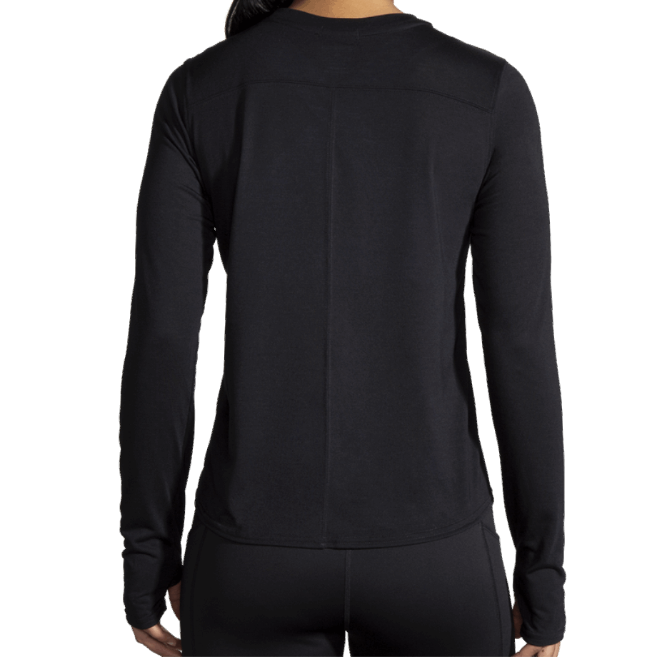 Brooks Distance Manga Larga Mujer Negro