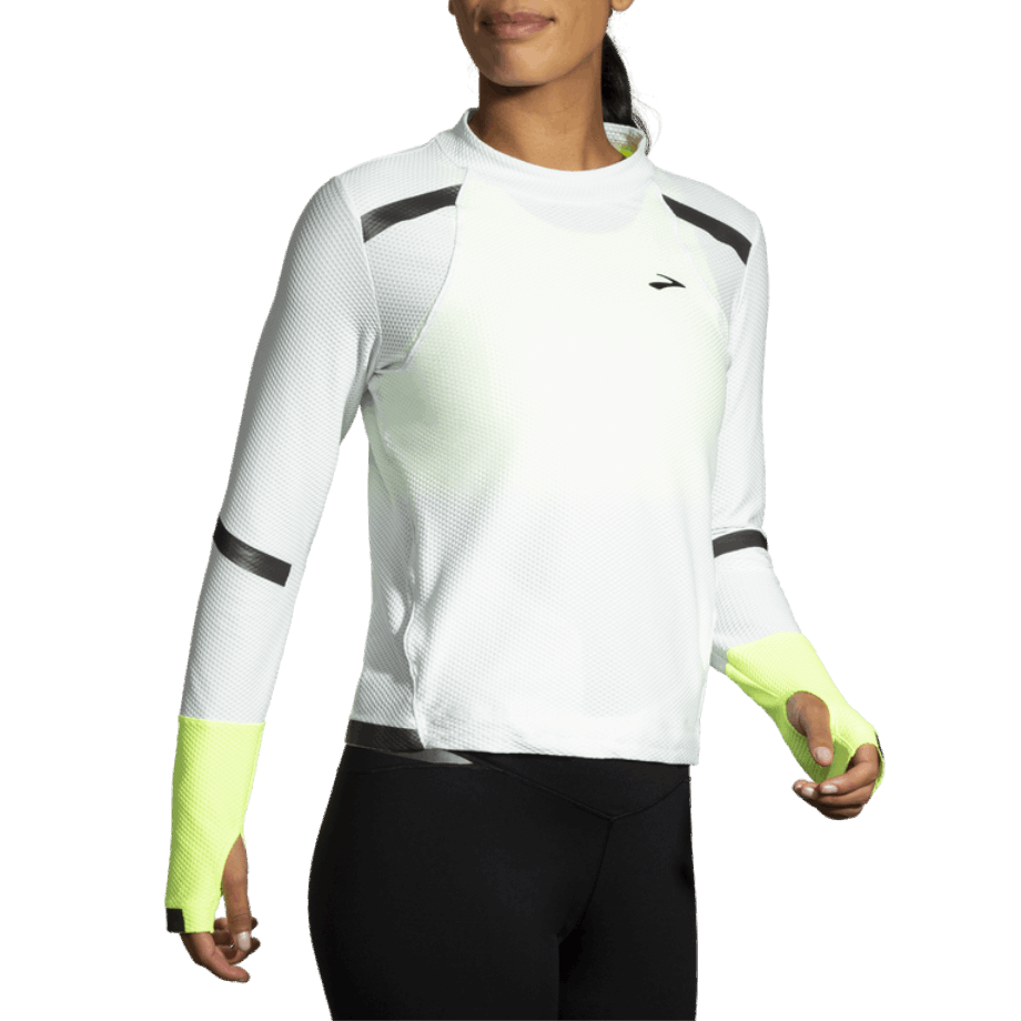 Brooks Carbonite Manga Larga Mujer Icy Grey-nightlife