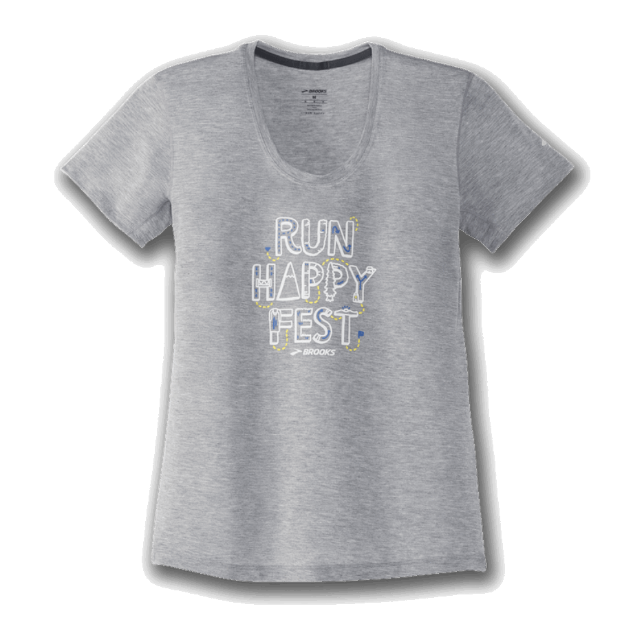 Camiseta Gráfica Brooks RHF Distance Heather Ash