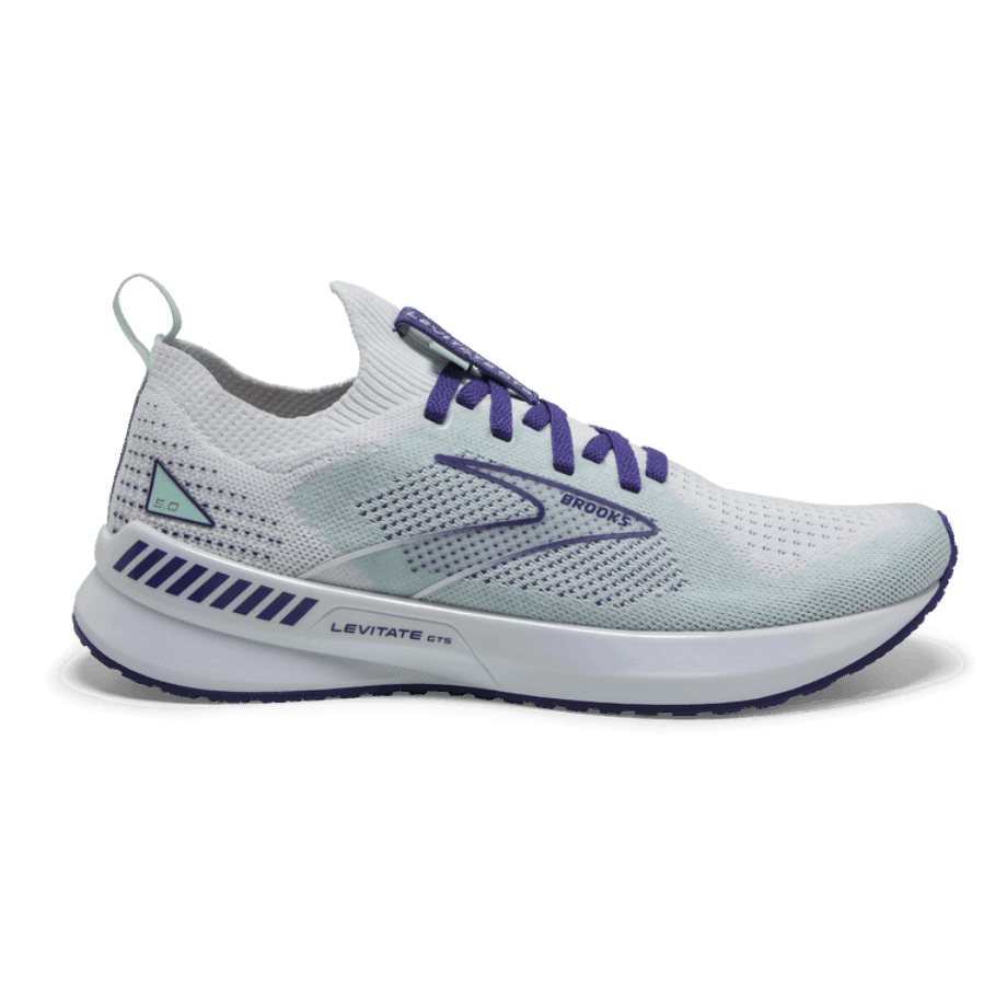 Brooks Levitate Stealthfit Gts 5 Blanco-azul Marino-yucca