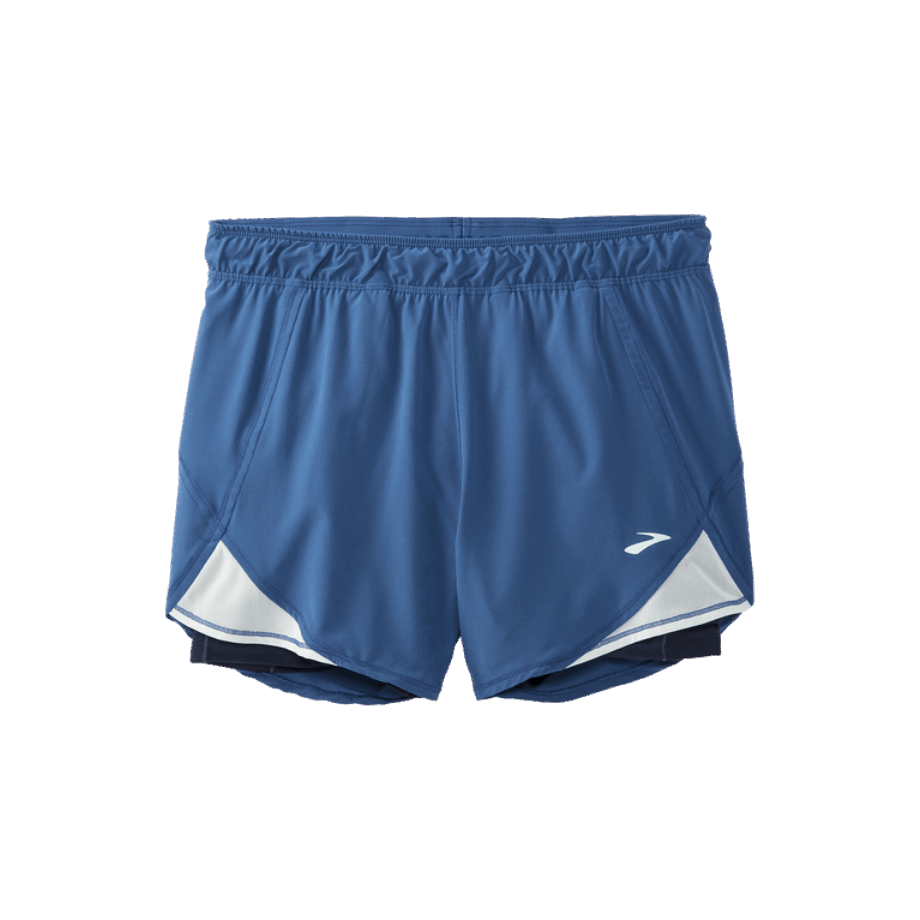 Pantalones Cortos Brooks Chaser 5" 2 En 1 Azul Ceniza-azul Marino-azul Marino