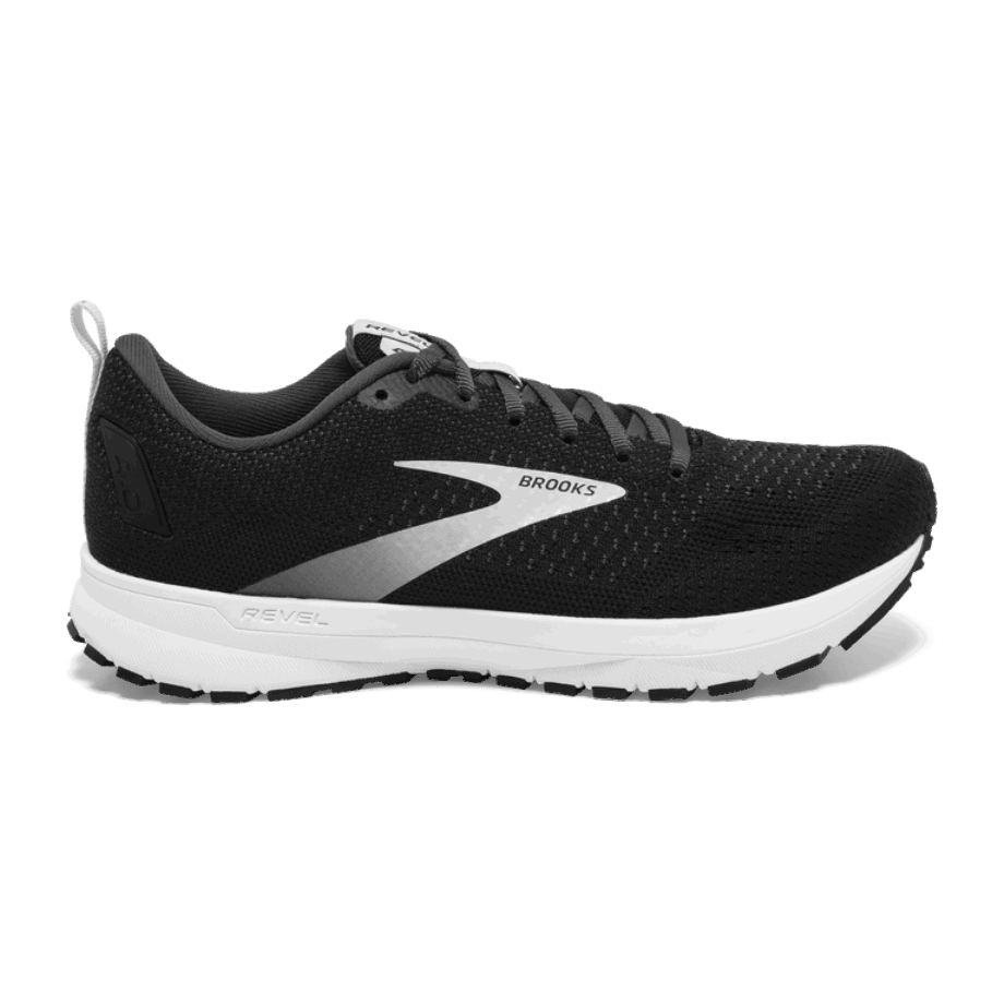 Brooks Revel 4 Mujer Negro-Ostra-Plata