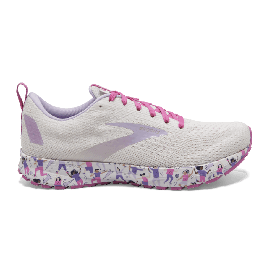 Brooks Revel 4 Blanco-lila-rosa