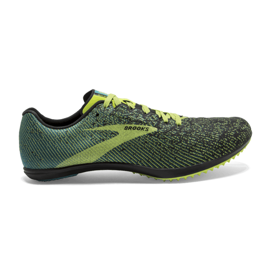 Brooks Mach 19 Sin Espigas Negro-brotes-hierba Azul