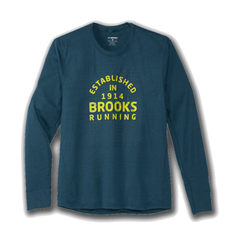 Gráfico De Distancia De Brooks Manga Larga Heather Alpine-brooks Running