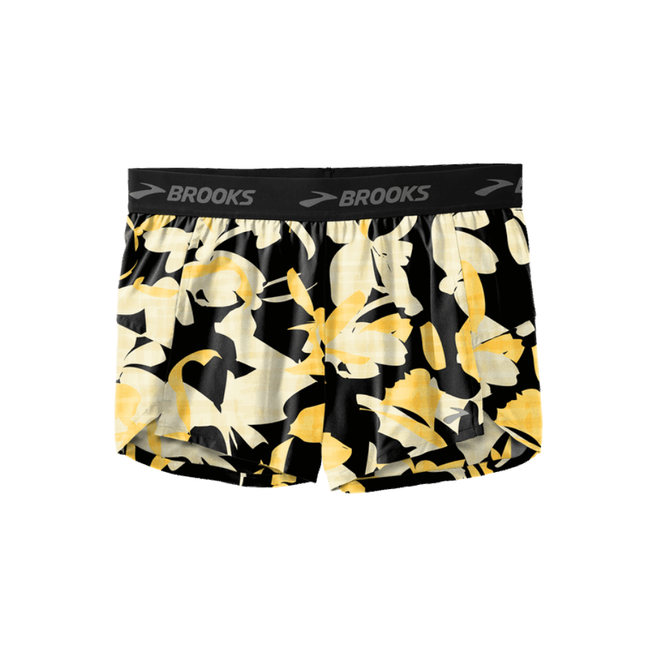 Brooks Chaser 3" Corto Negro-hora Dorada-floral
